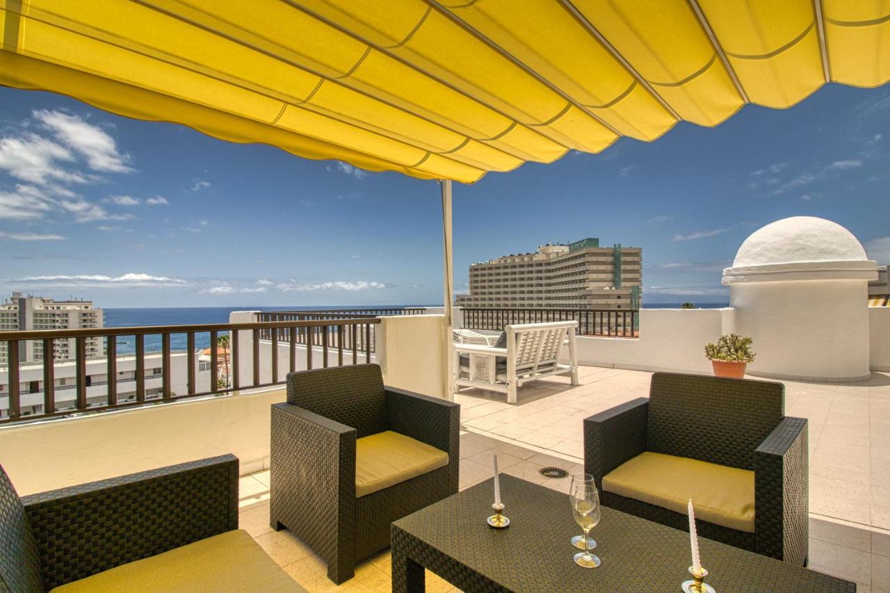 Penthouse Sea View Jacuzzy Terrace & Pool Apartment Playa Fanabe Luaran gambar