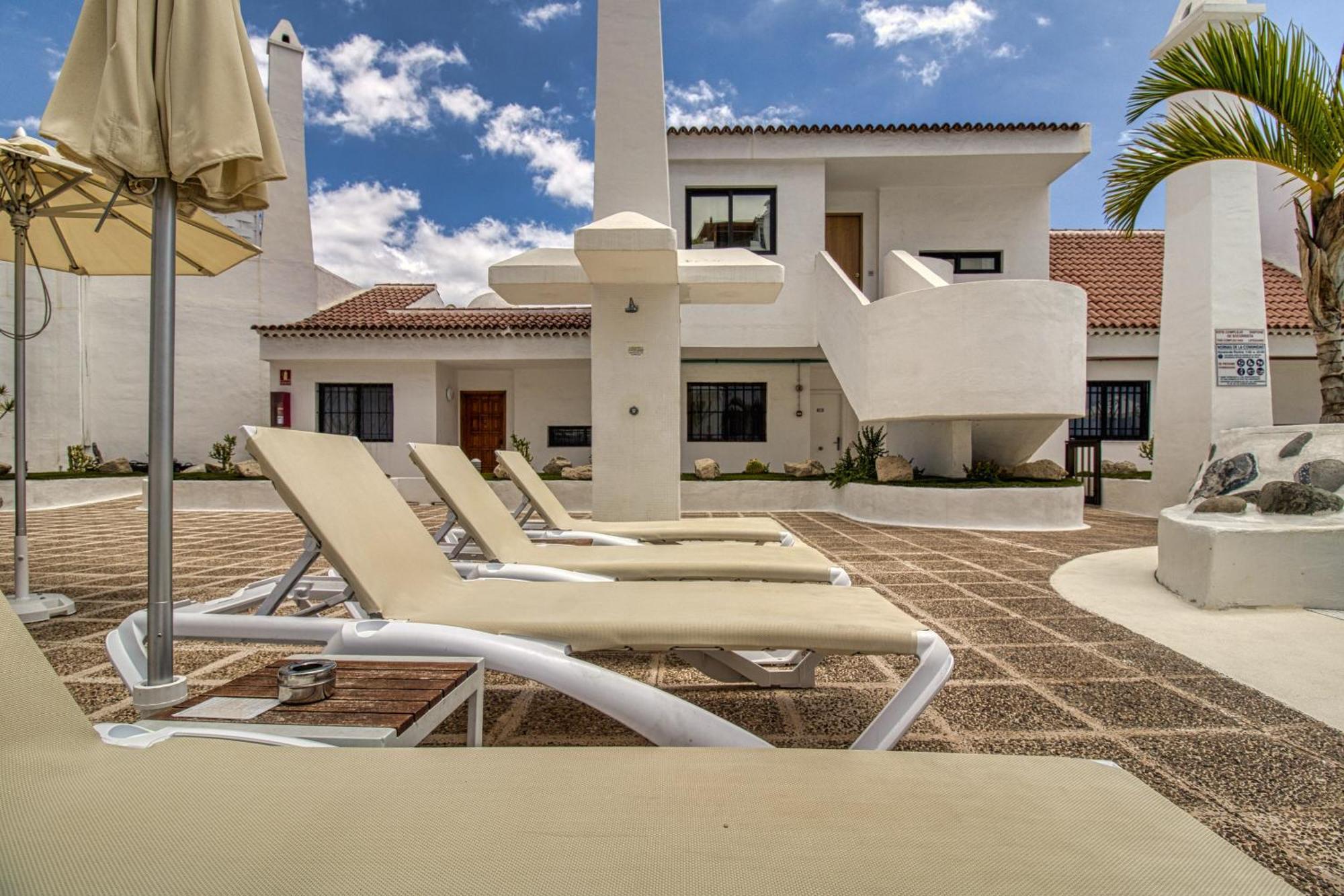 Penthouse Sea View Jacuzzy Terrace & Pool Apartment Playa Fanabe Luaran gambar
