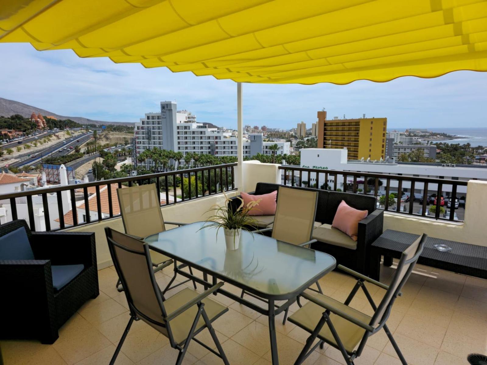 Penthouse Sea View Jacuzzy Terrace & Pool Apartment Playa Fanabe Luaran gambar