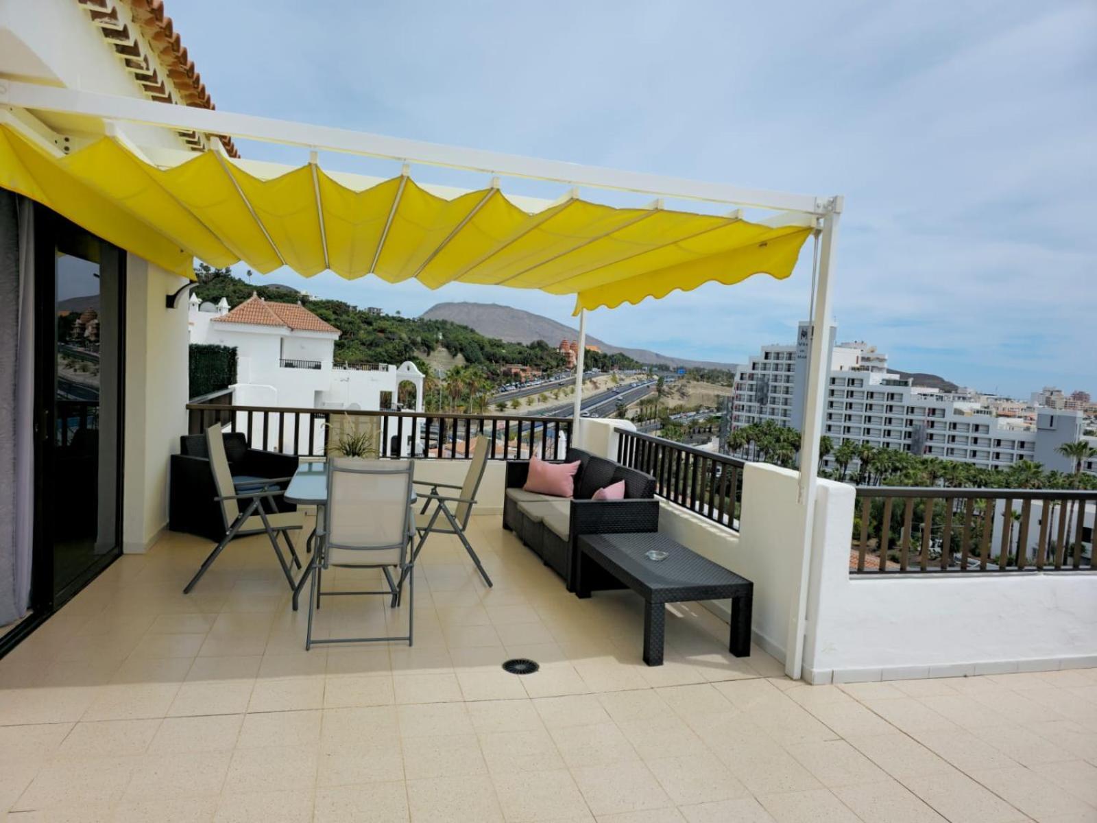 Penthouse Sea View Jacuzzy Terrace & Pool Apartment Playa Fanabe Luaran gambar