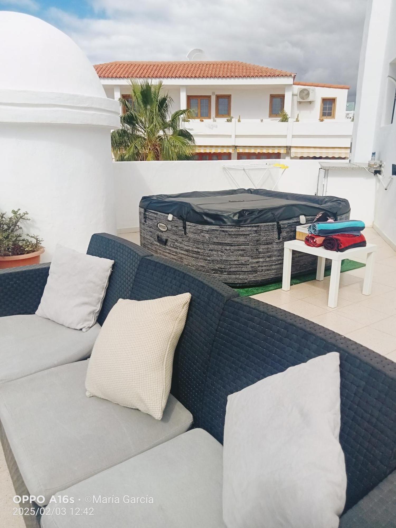 Penthouse Sea View Jacuzzy Terrace & Pool Apartment Playa Fanabe Luaran gambar